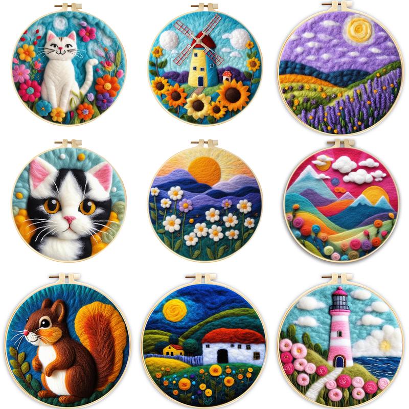 Embroidery For Beginners - Wool Felting Painting Kit for Beginners