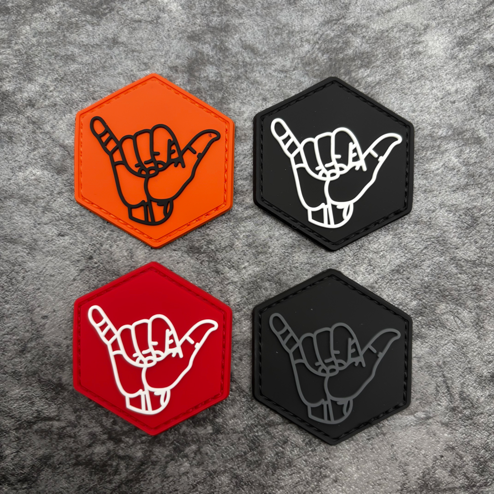 Embroidery Effect - One Gesture Pattern Pvc Patch Sticker