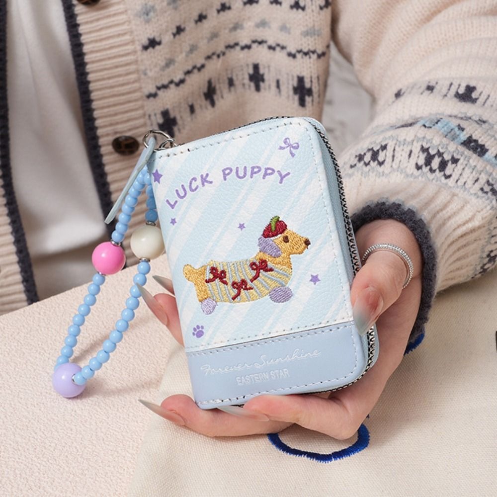 Embroidery Wallet - Portable Embroidery Dachshund Dog Wallet Phone