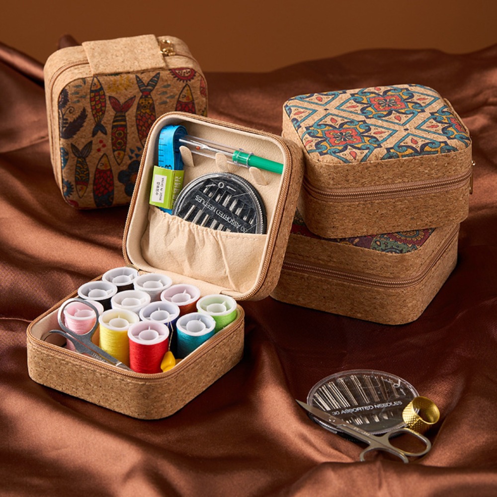 Embroidery For Beginners - Vintage Cork Boho Floral Sewing Kit