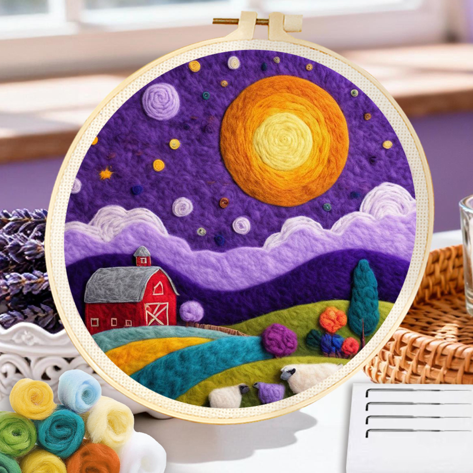 Embroidery For Beginners - CHENISTORY Scenery Diy Wool Painting For