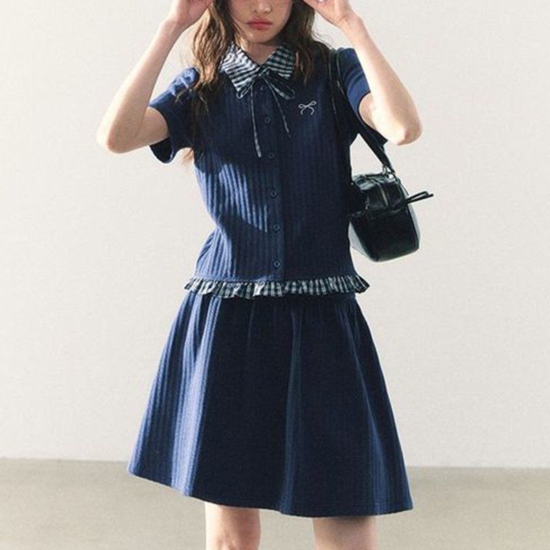 Summer Knitted Preppy Style Tw - Embroidery Uniform recensione e prezzo