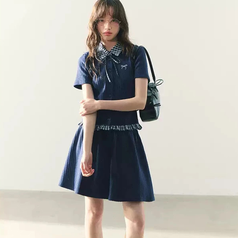 Summer Knitted Preppy Style Tw - Embroidery Uniform recensione e prezzo