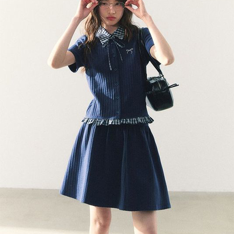 Summer Knitted Preppy Style Tw - Embroidery Uniform recensione e prezzo
