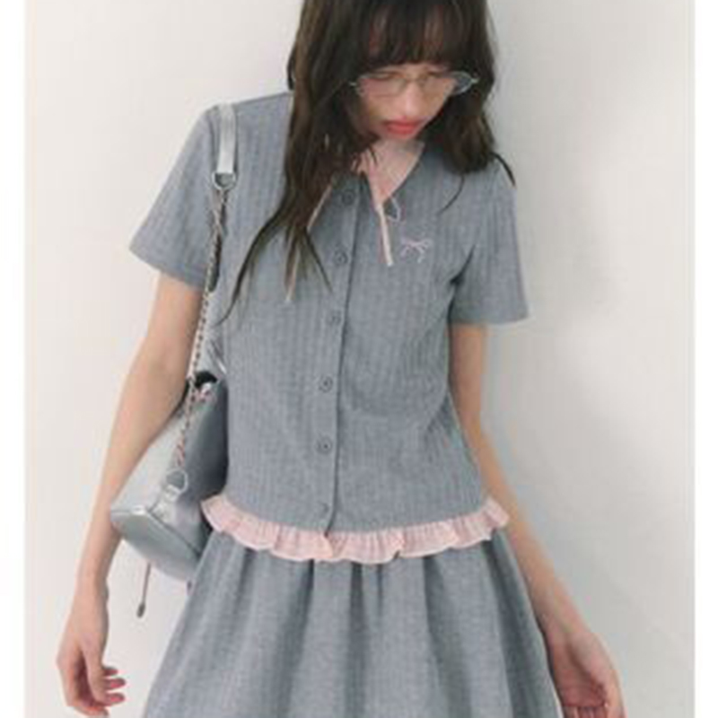 Summer Knitted Preppy Style Tw - Embroidery Uniform recensione e prezzo