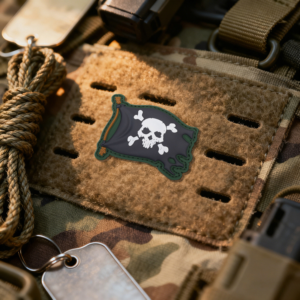 A Pirate Flag Pattern Pvc Mate - Embroidery Effect recensione e prezzo