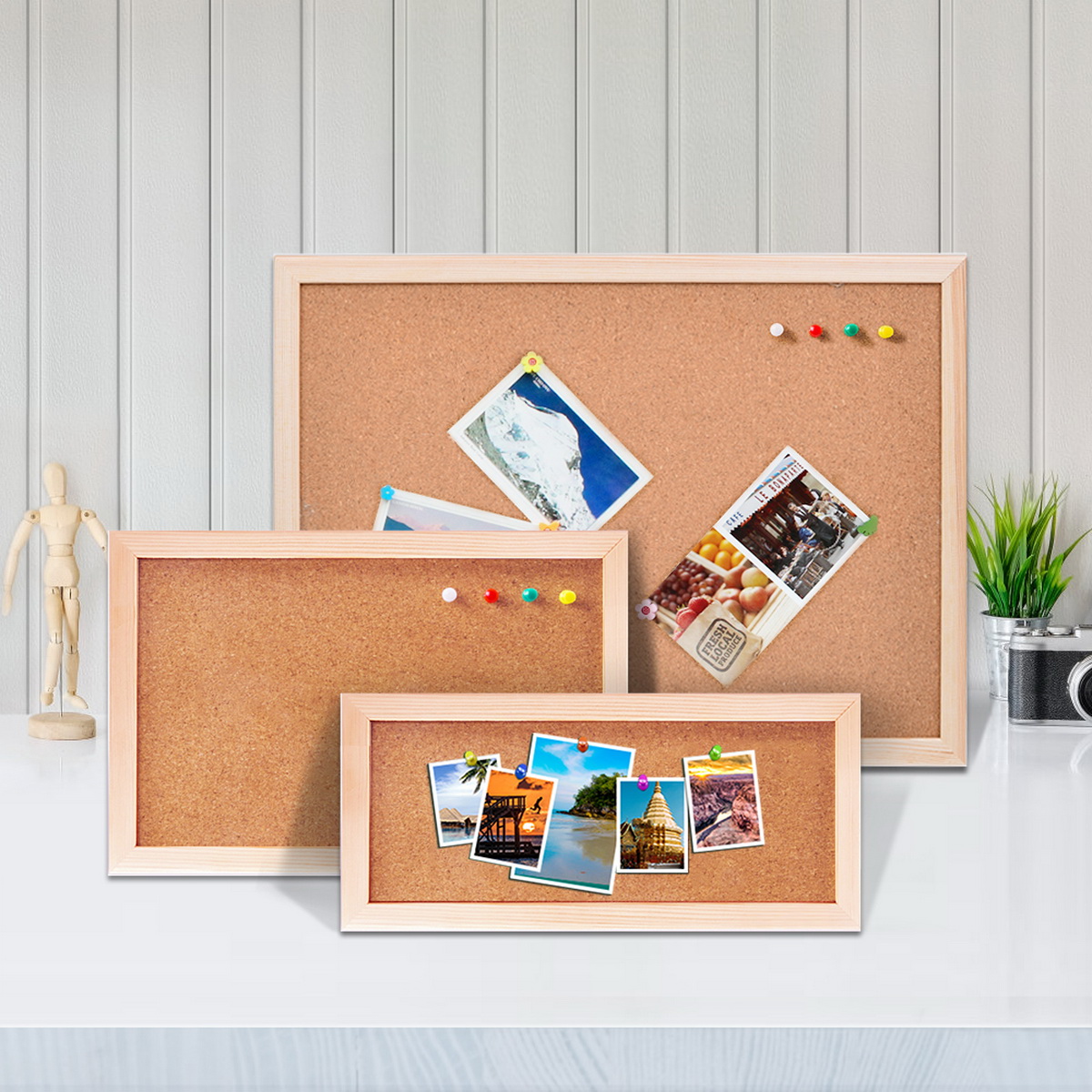 Vintage Pine Wood Frame Cork B - Frame Display Wood recensione e prezzo