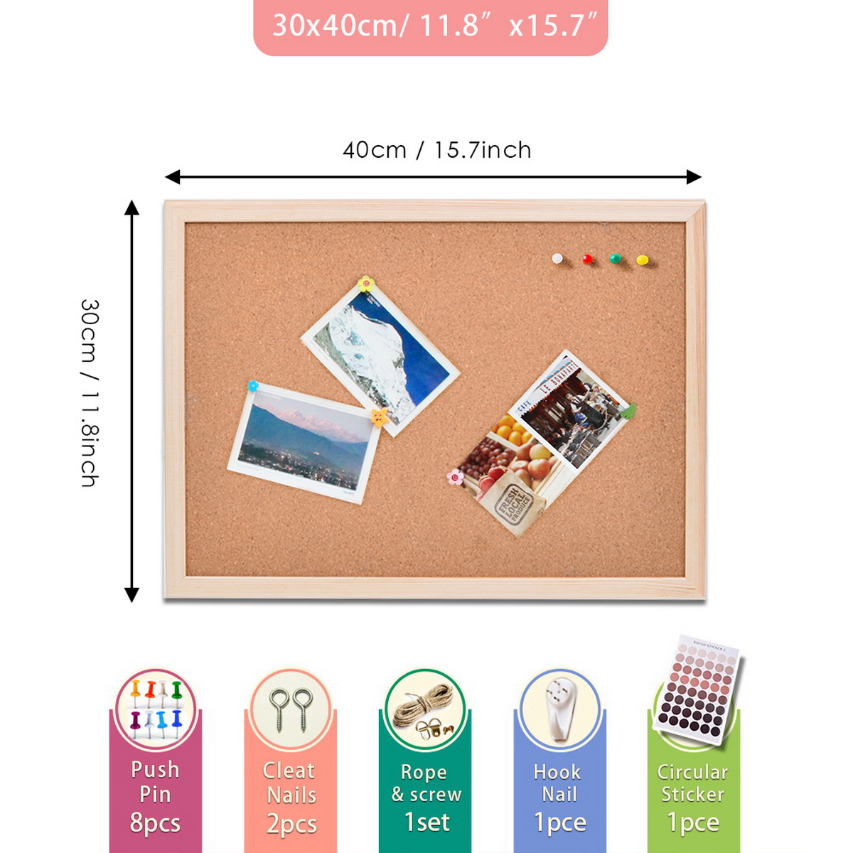 Vintage Pine Wood Frame Cork B - Frame Display Wood recensione e prezzo
