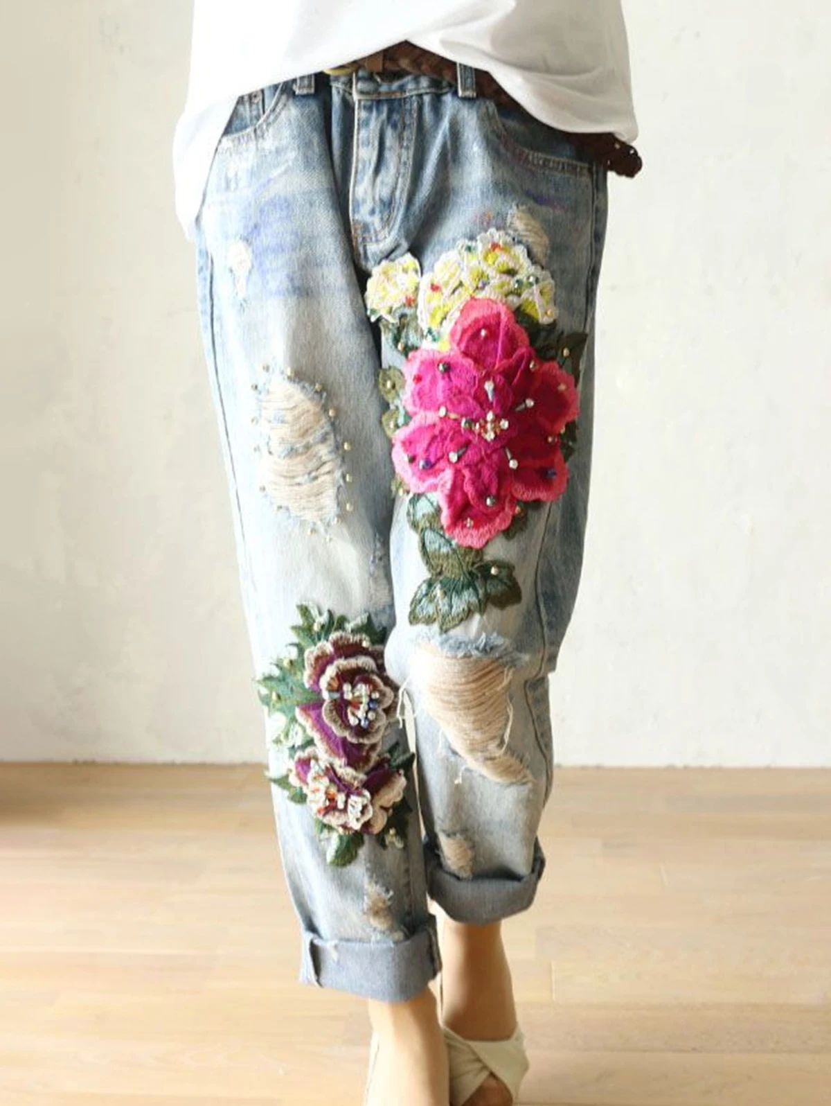 Women's Elegant Floral Embroid - Embroidery Effect recensione e prezzo