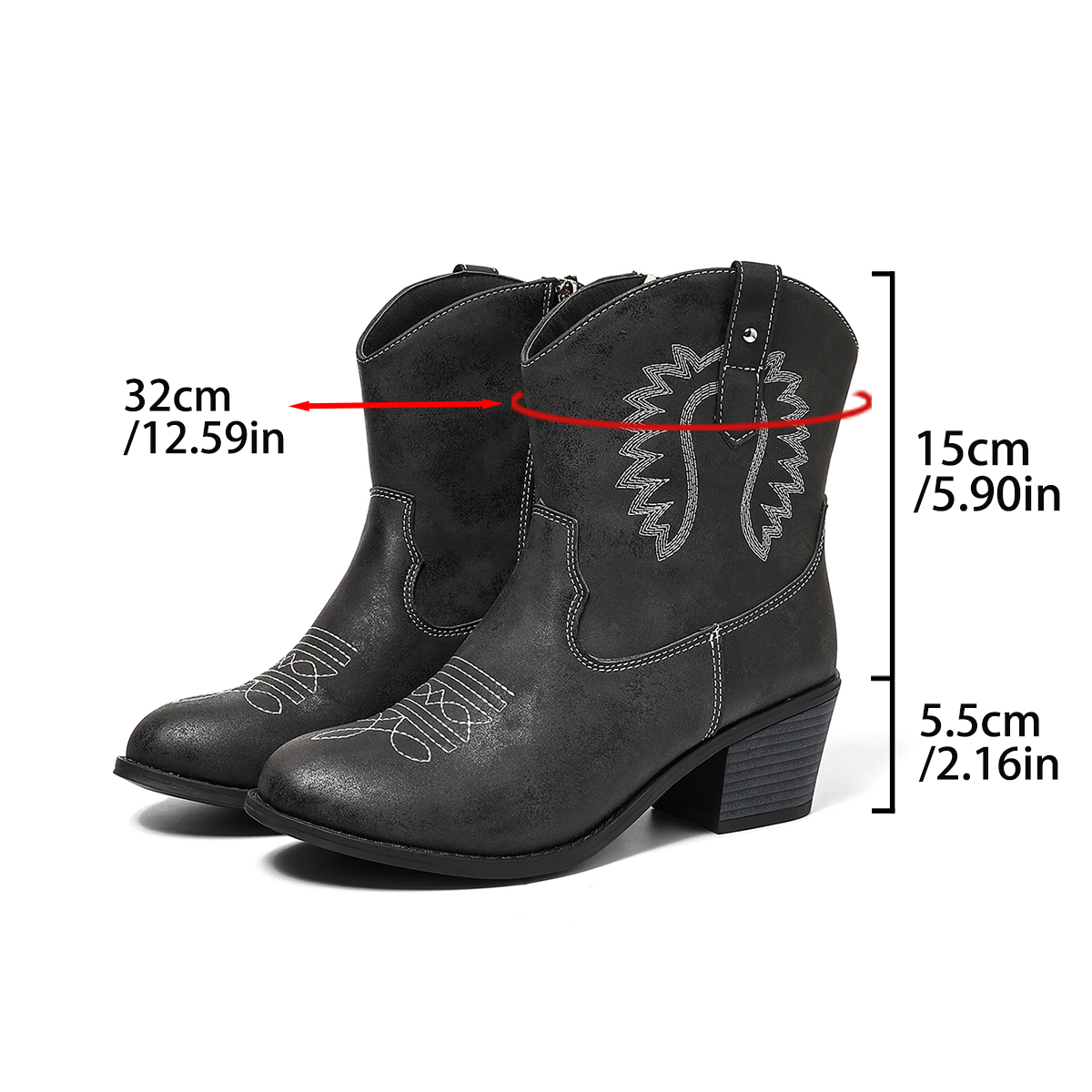 Women's Boots, Large Size, Wes - Embroidery Garments recensione e prezzo