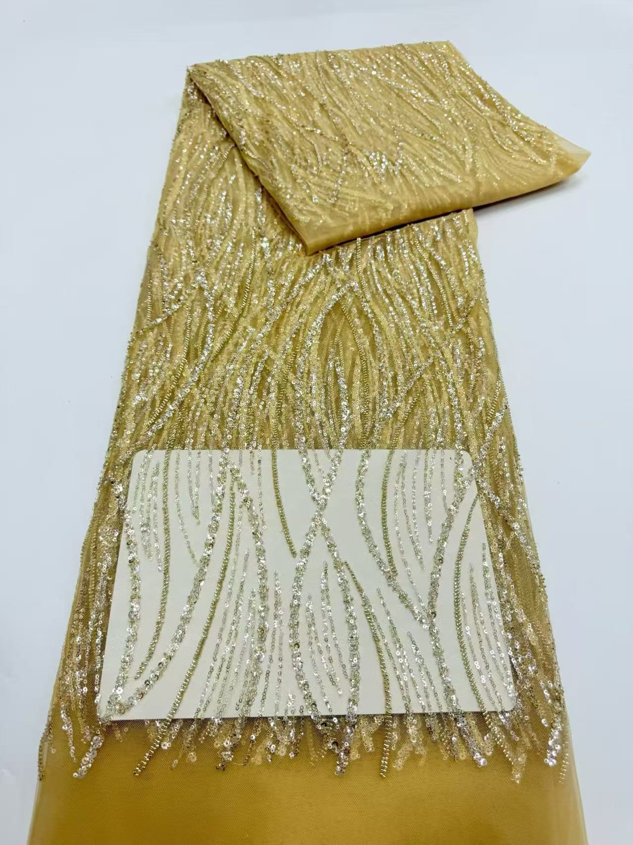 Luxurious African Beaded Net M - Embroidery Net Fabric recensione e prezzo