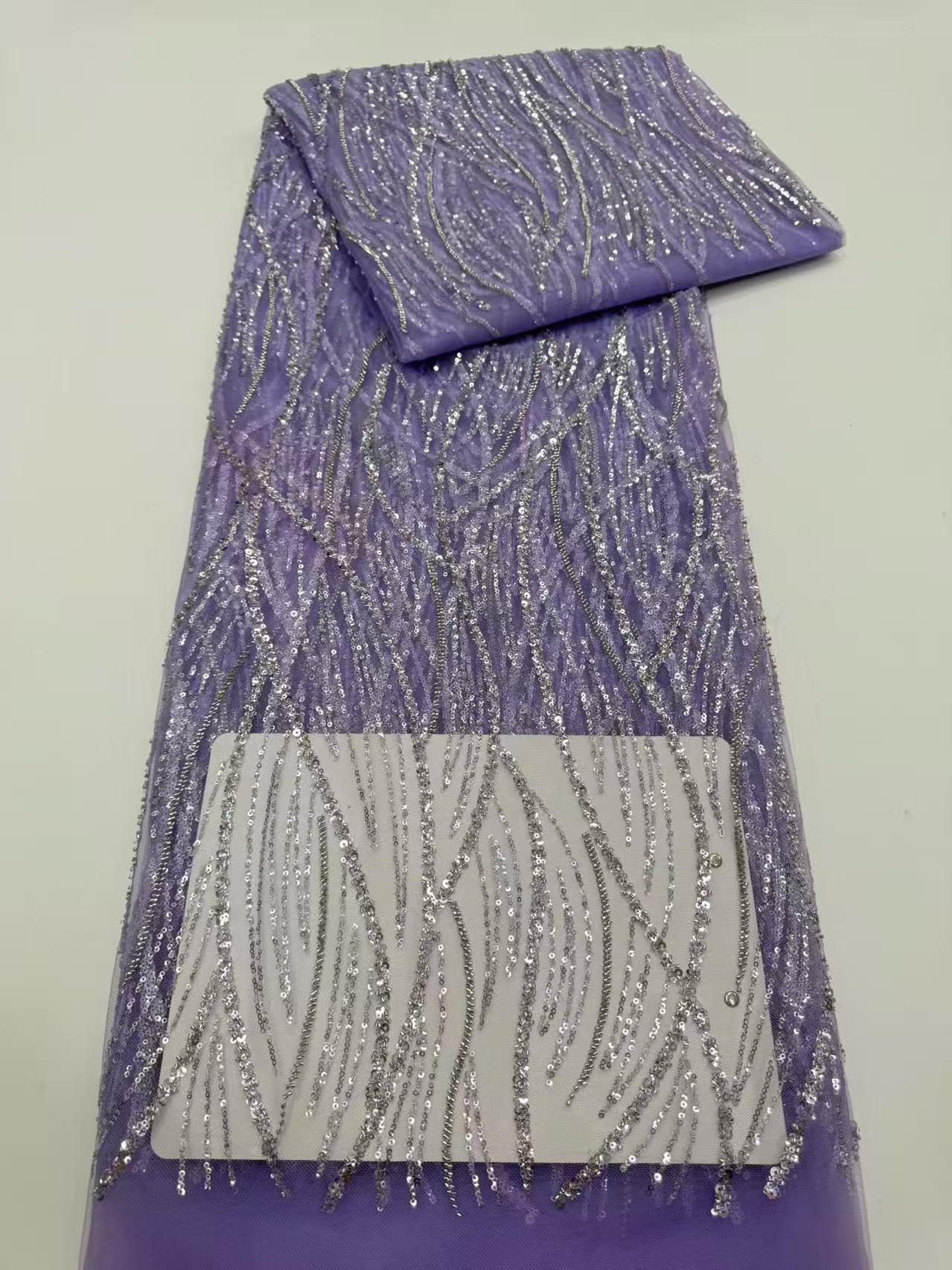 Luxurious African Beaded Net M - Embroidery Net Fabric recensione e prezzo
