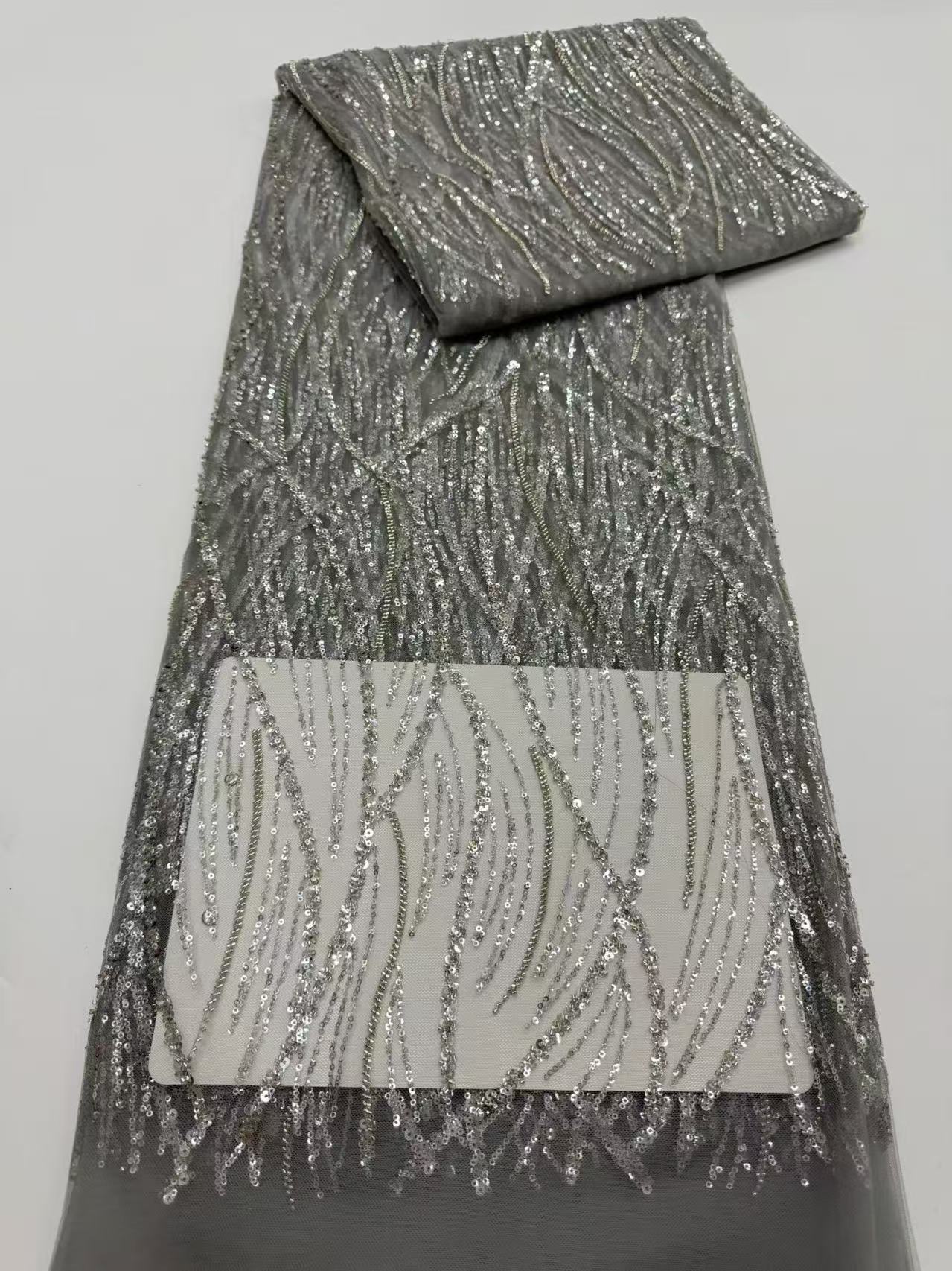 Luxurious African Beaded Net M - Embroidery Net Fabric recensione e prezzo