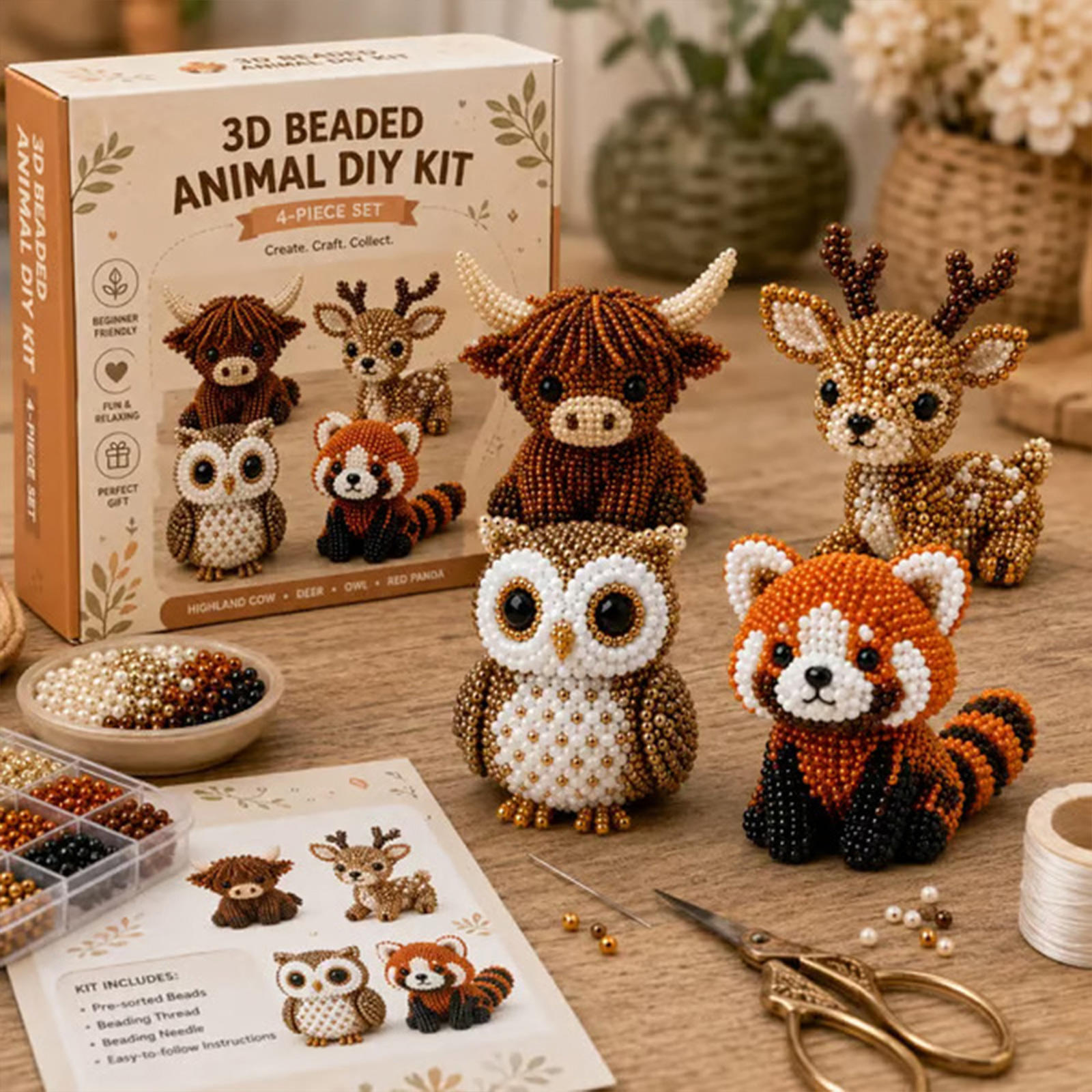 DIY Animal Bead Embroidery Kit - Embroidery For Beginners recensione e prezzo