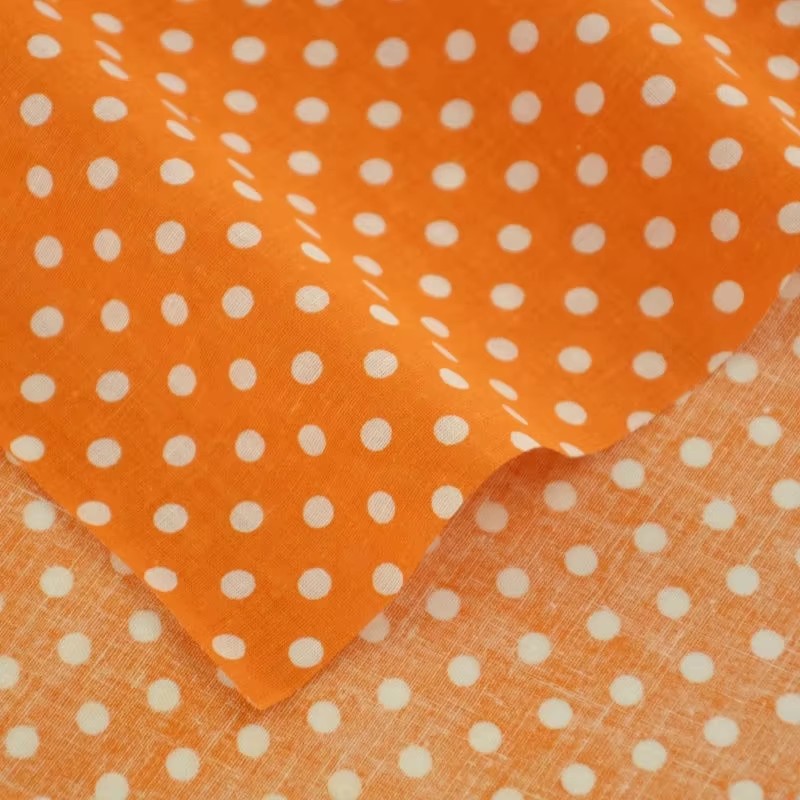 50X150CM White Orange Polka Do - Embroidery Garments recensione e prezzo