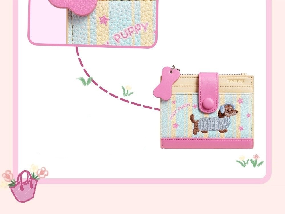 Ins Dachshund Embroidery Short - Embroidery Wallet recensione e prezzo