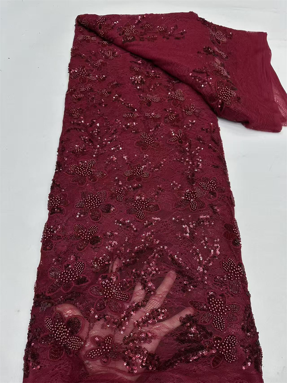 Luxury African Sequence Lace F - Embroidery Net Fabric recensione e prezzo