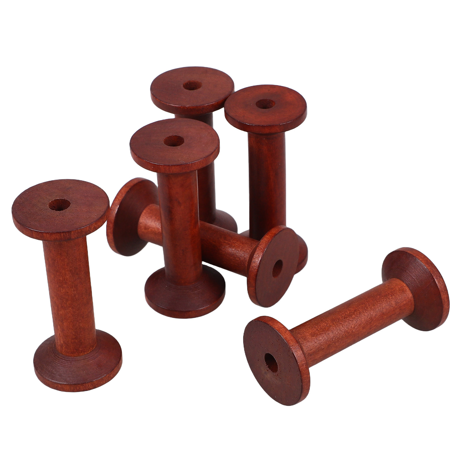 6Pcs Smooth Wood Thread Spools - Embroidery Yarns recensione e prezzo