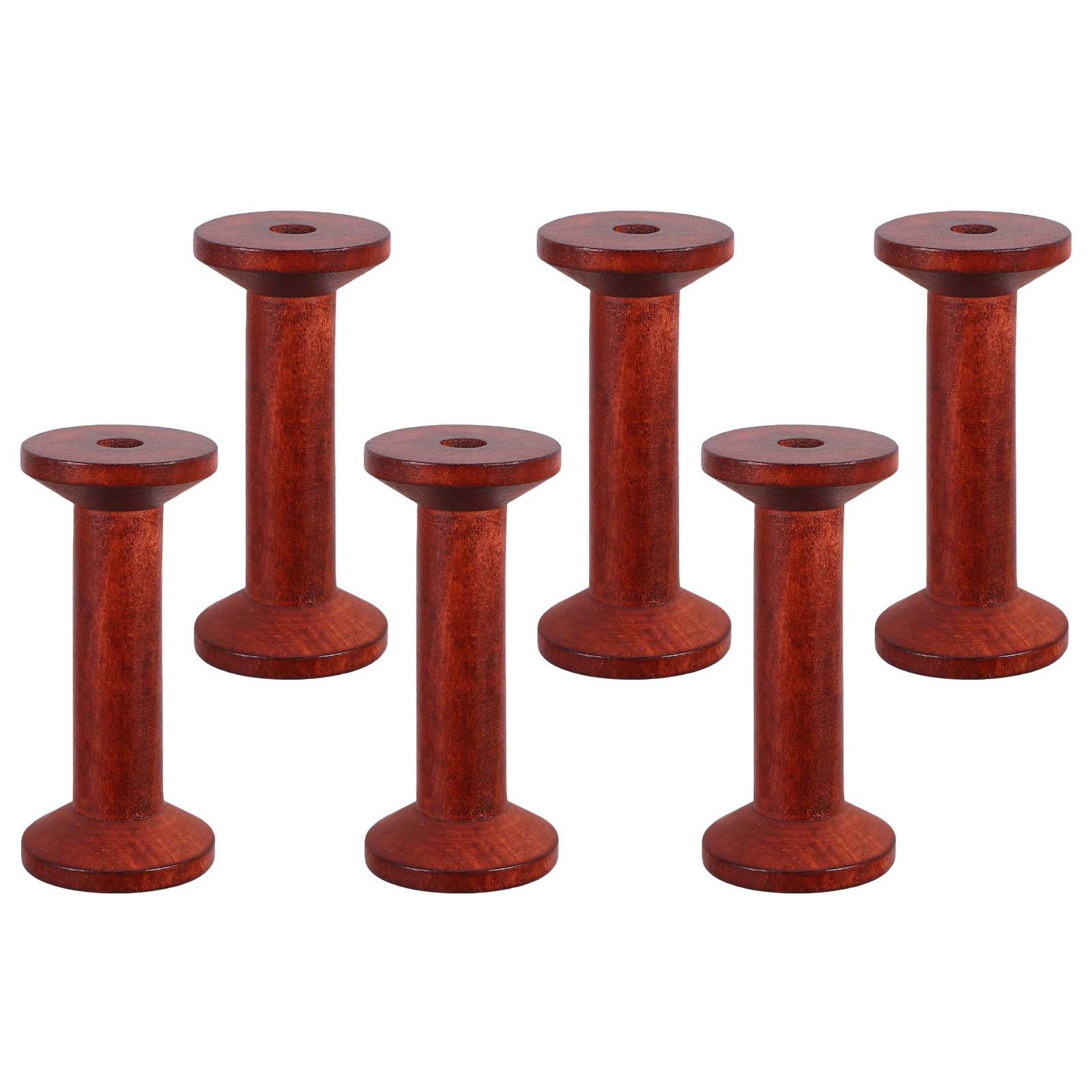6Pcs Smooth Wood Thread Spools - Embroidery Yarns recensione e prezzo