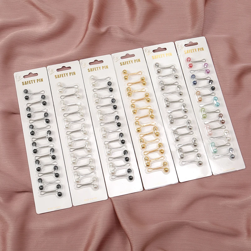 12pcs/Bag Muslim Hijab Pins Sc - Embroidery Eyebrow recensione e prezzo