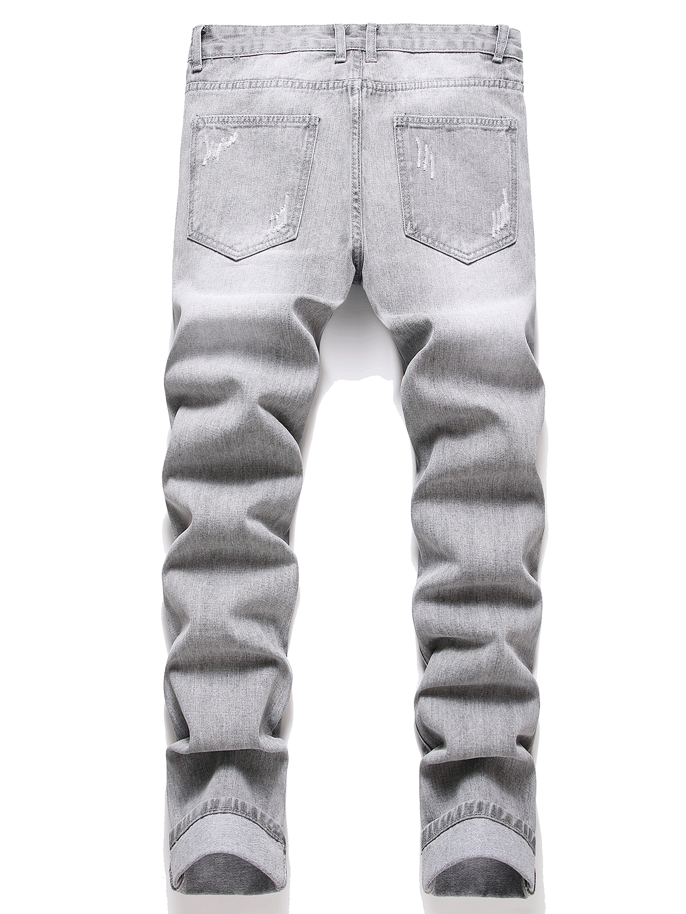 Y2K Men's Jeans - Trendy Gray  - Embroidery Effect recensione e prezzo