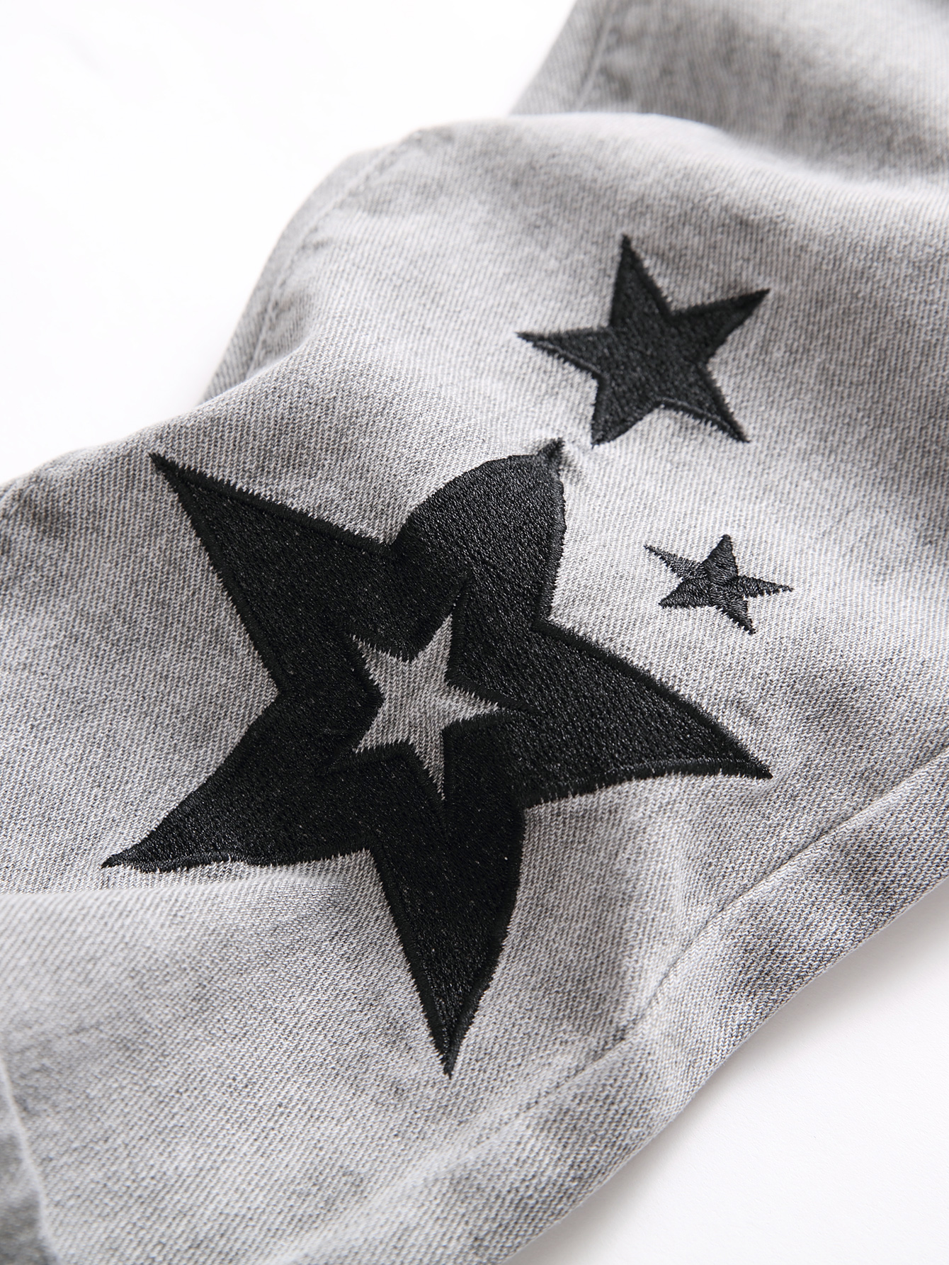 Y2K Men's Jeans - Trendy Gray  - Embroidery Effect recensione e prezzo