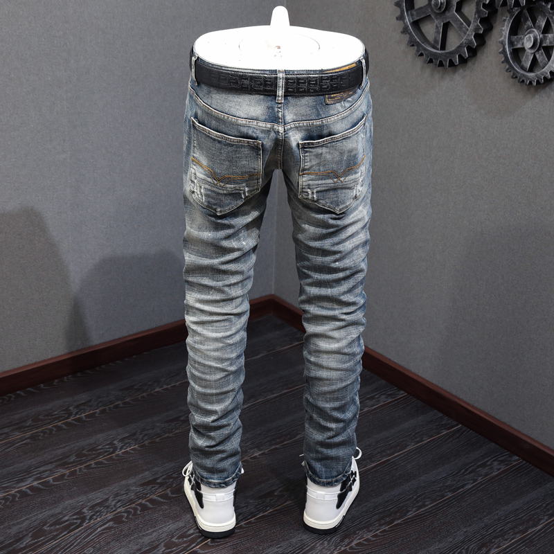 Fashion Vintage Men Jeans High - Embroidery Effect recensione e prezzo