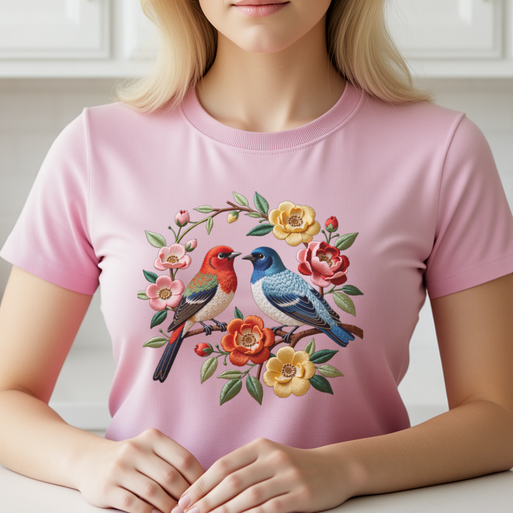 1 Piece of Bird Pattern Clothi - Embroidery Uniforms recensione e prezzo