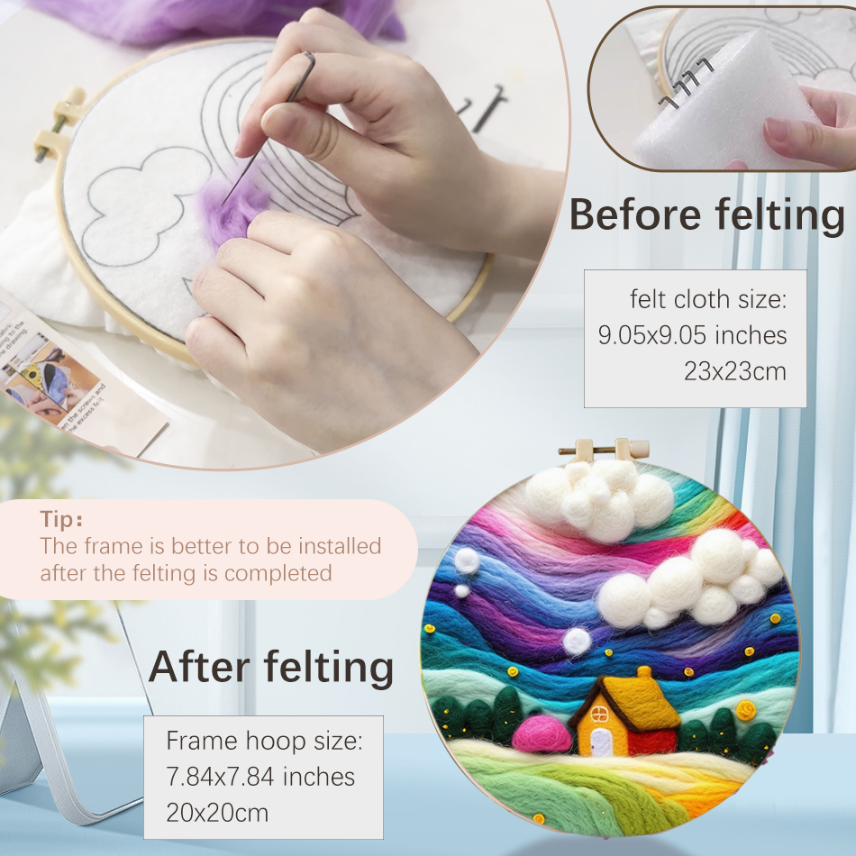 Wool Felting Painting Kit for  - Embroidery For Beginners recensione e prezzo