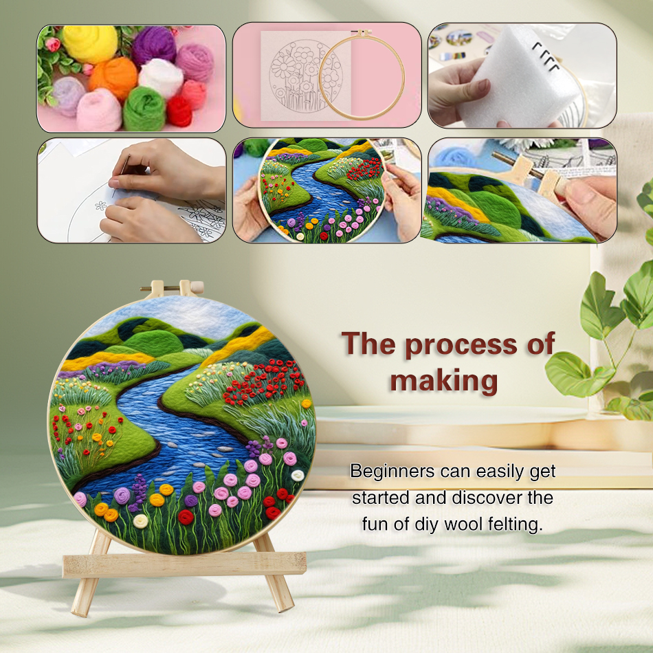 Wool Felting Painting Kit for  - Embroidery For Beginners recensione e prezzo
