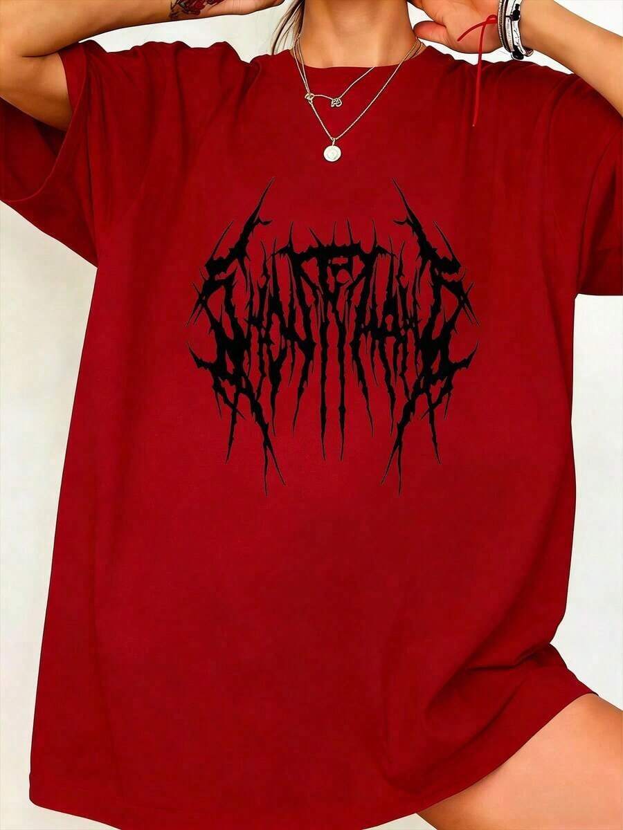Oversized Loose Fit Cotton Got - Embroidery Font Free recensione e prezzo