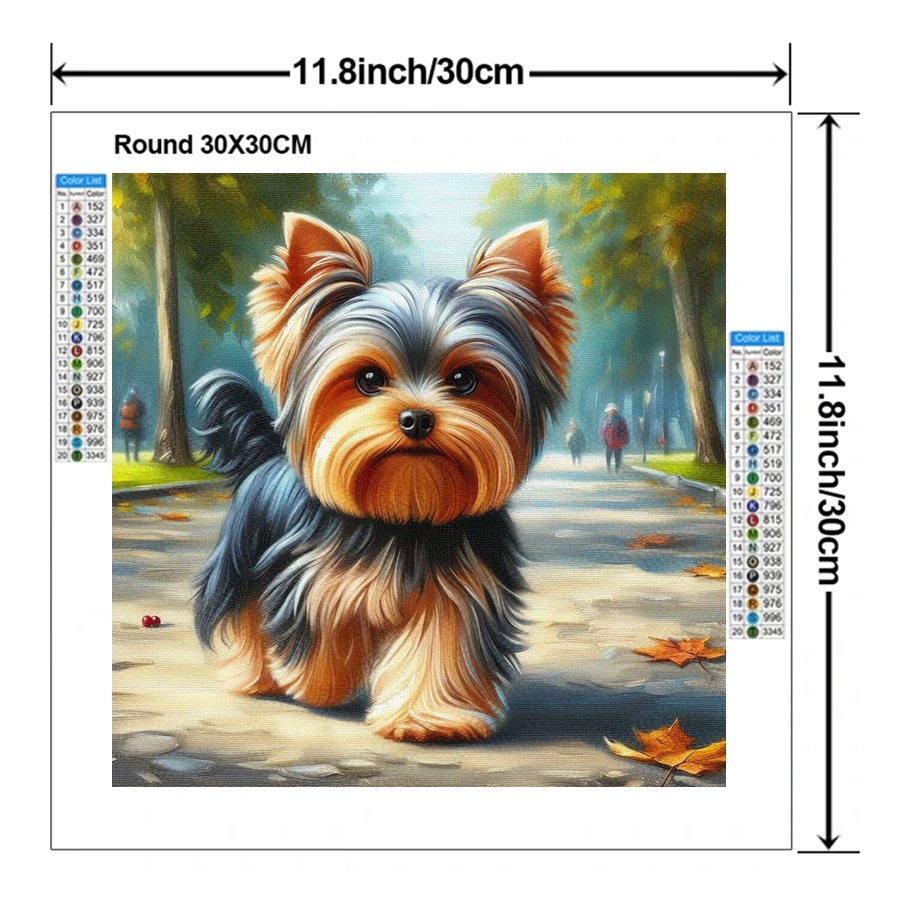 Yorkshire Terrier Dog 5D DIY D - Embroidery Garments recensione e prezzo