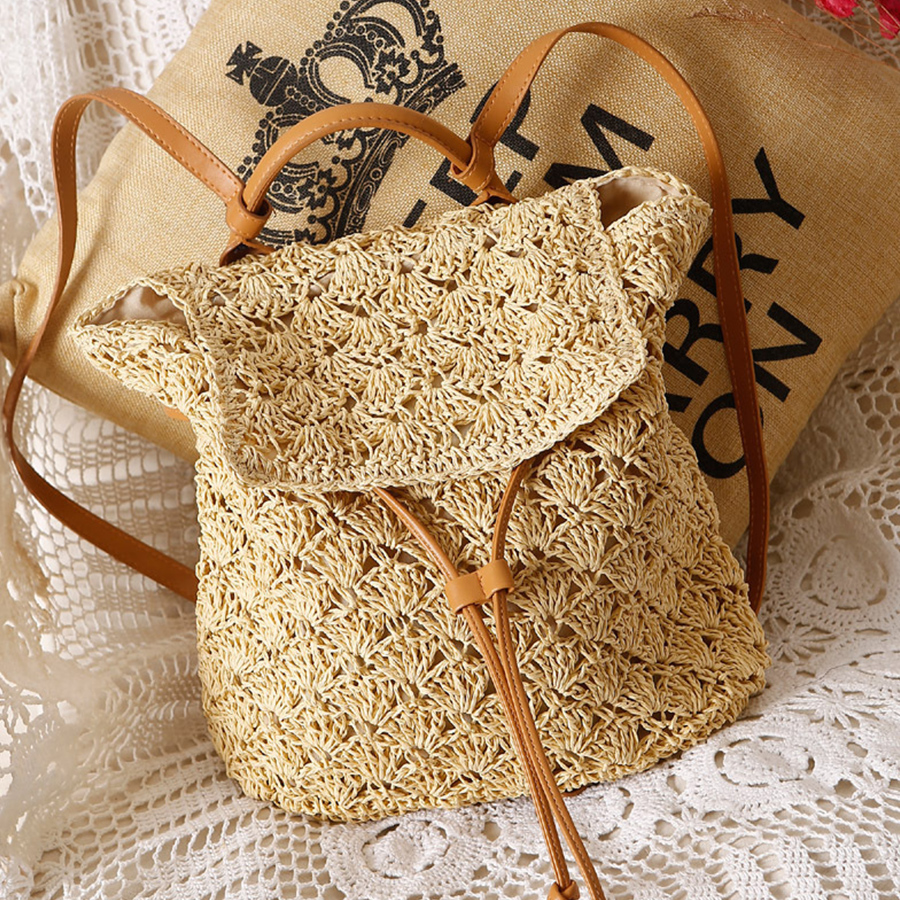 Summer's straw flip backpack n - Embroidery Bali recensione e prezzo