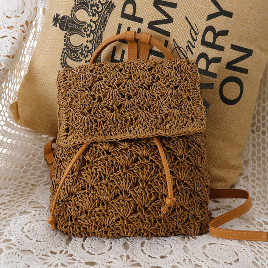 Summer's straw flip backpack n - Embroidery Bali recensione e prezzo