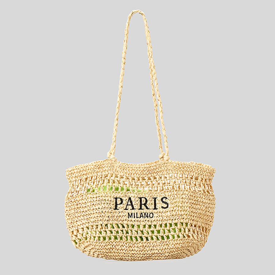 Casual Hollow Straw Tote Bag L - Embroidery Bali recensione e prezzo