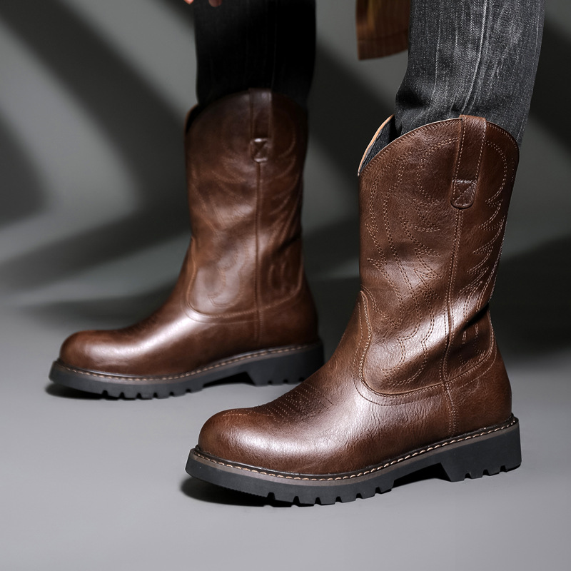 Fashion Mens Cowboy Boots New  - Embroidery Designer recensione e prezzo