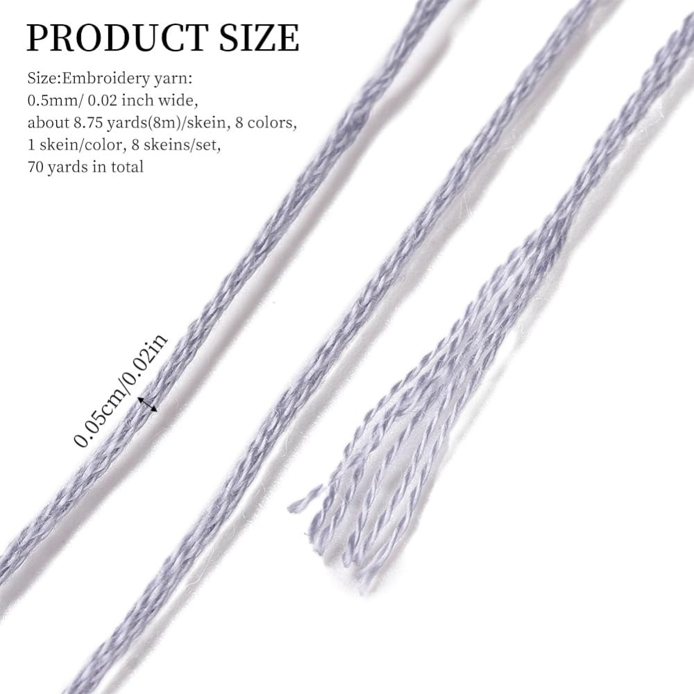 8 Skeins 70 Yards Grey Friends - Embroidery Yarns recensione e prezzo