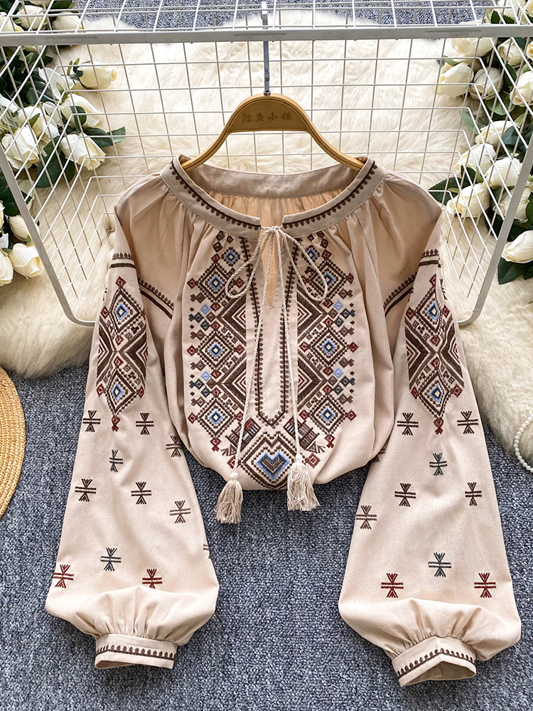 Women Autumn Blouse Loose Arti - Embroidery Artist recensione e prezzo