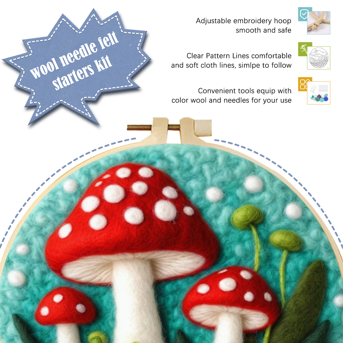 SDOYUNO DIY Wool Felt Painting - Embroidery For Beginners recensione e prezzo