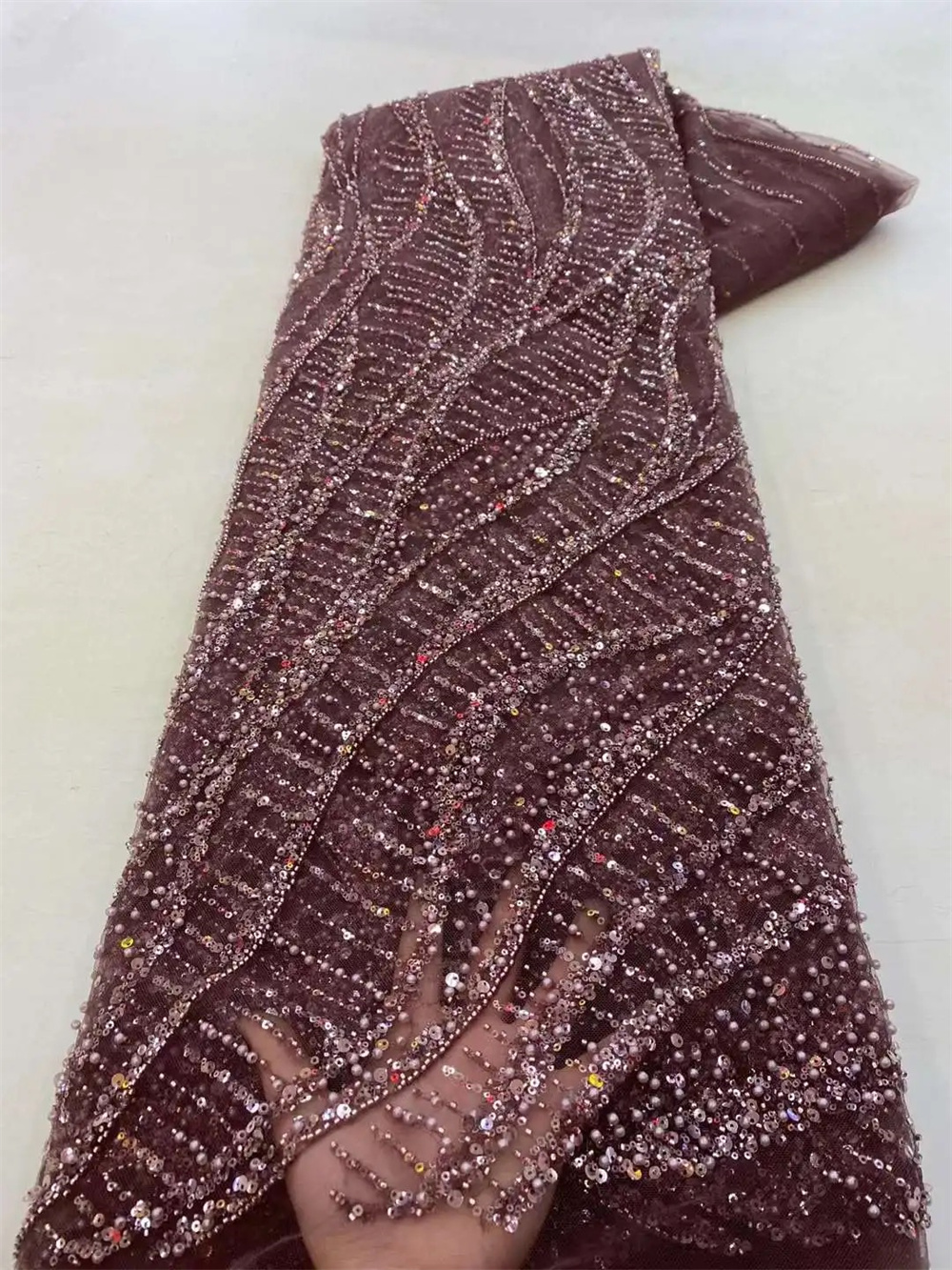 Wholesale 2025 African Sequins - Embroidery Net Fabric recensione e prezzo