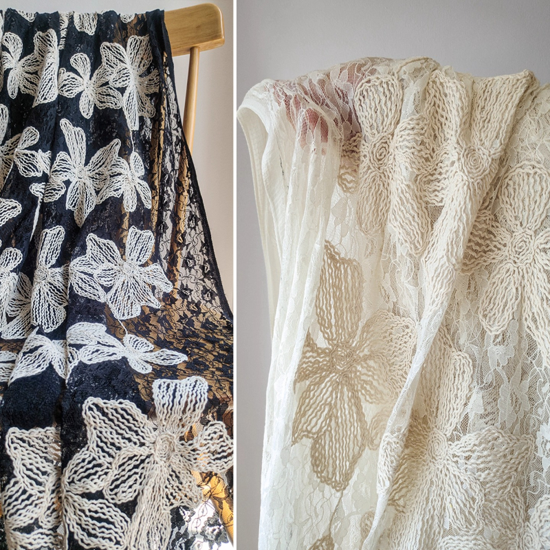 Cotton Thread Lace Jacquard Th - Embroidery Net Fabric recensione e prezzo