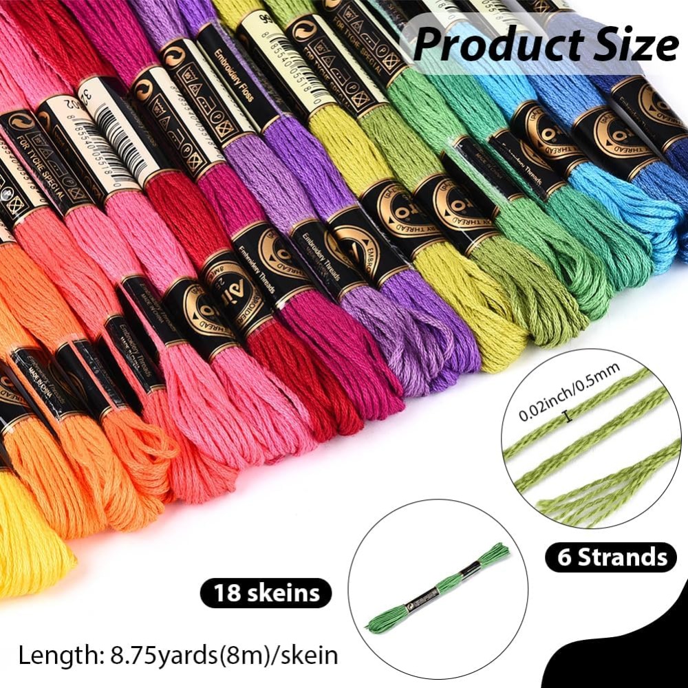 18 Skeins 157.5 Yards Colorful - Embroidery Yarns recensione e prezzo