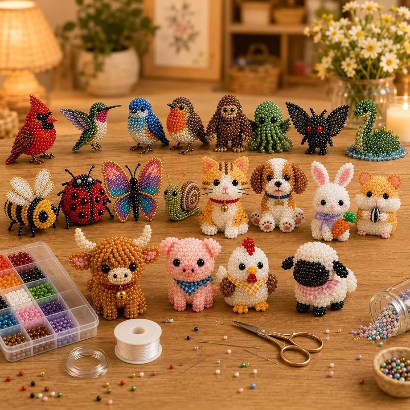 Tiny 3D Beaded Animal DIY Kit  - Embroidery For Beginners recensione e prezzo