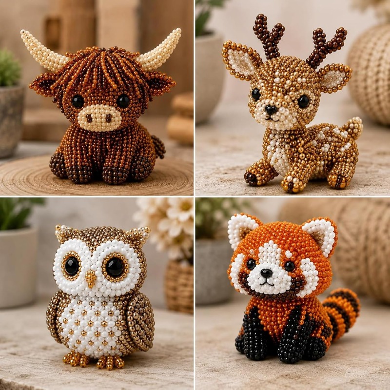Tiny 3D Beaded Animal DIY Kit  - Embroidery For Beginners recensione e prezzo