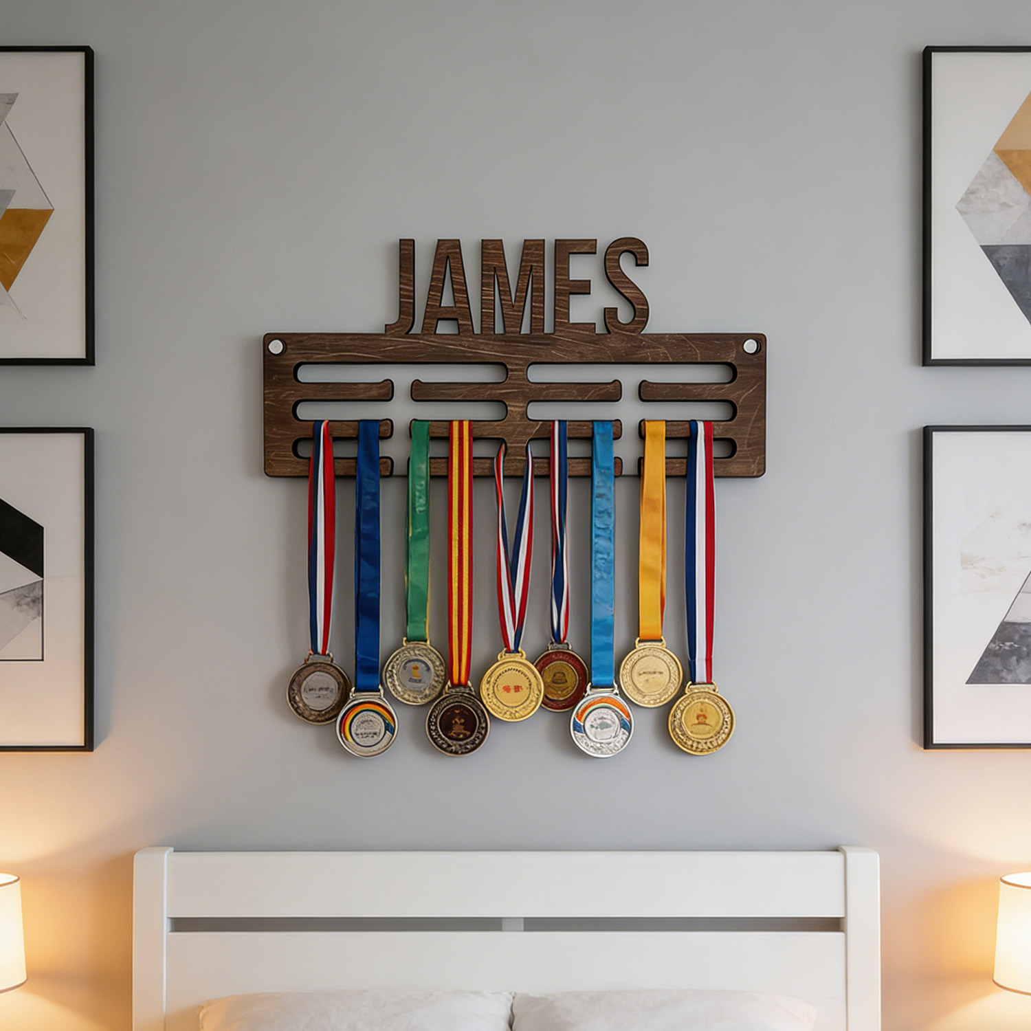 1pc Custom Modern Style Medal  - Frame Display Wood recensione e prezzo