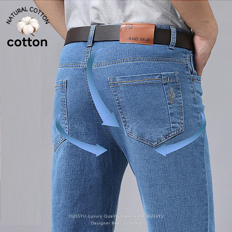 Summer Thin Men's Denim Jeans  - Embroidery Effect recensione e prezzo