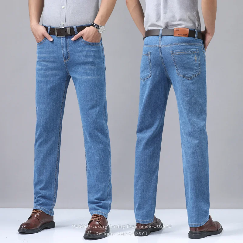 Summer Thin Men's Denim Jeans  - Embroidery Effect recensione e prezzo