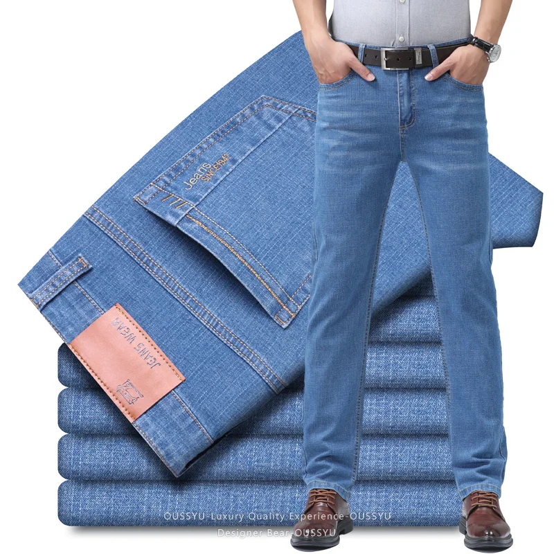 Summer Thin Men's Denim Jeans  - Embroidery Effect recensione e prezzo