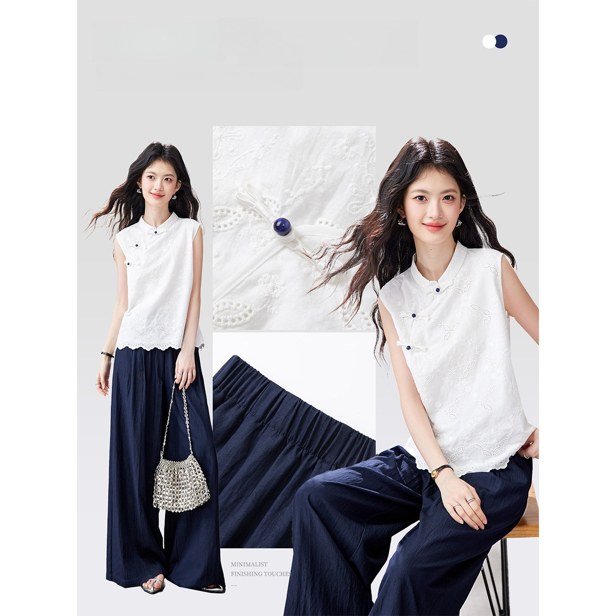 VIMLY Chinese Style Two Piece  - Embroidery Uniforms recensione e prezzo