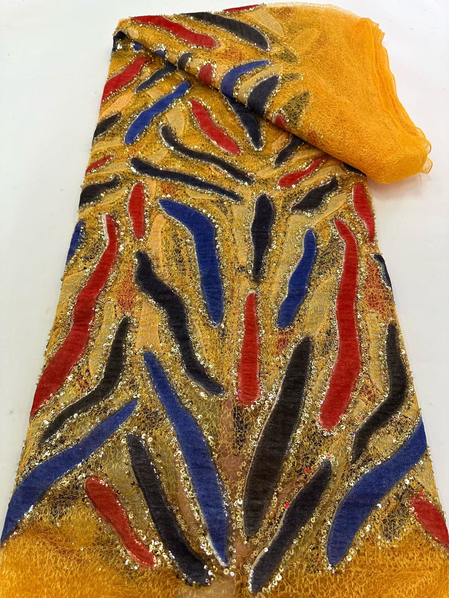 Latest African Sequins Lace Fa - Embroidery Net Fabric recensione e prezzo